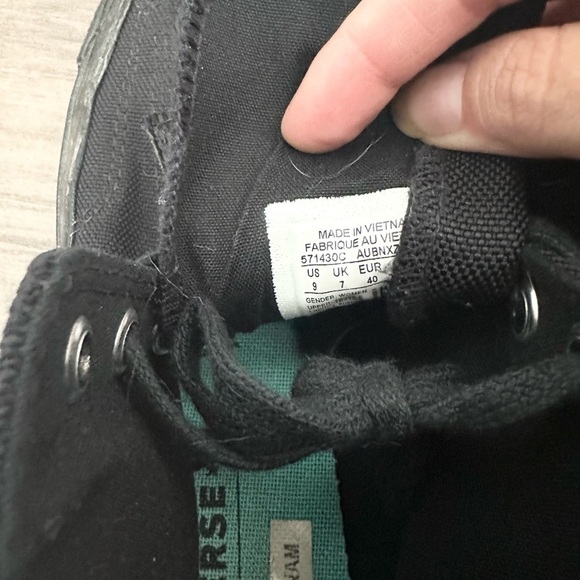 Converse Chuck 70 Zip Black Electric Aqua size 9 converse black casual Y2K - Picture 6 of 7